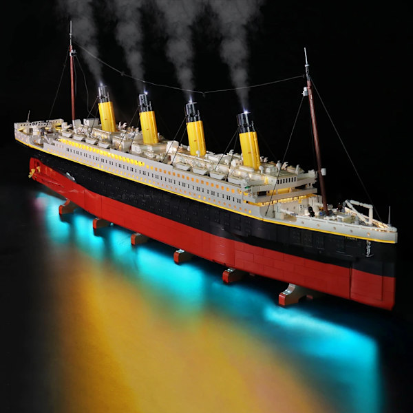 Vonado LED-belysningssats för 10294 Titanic samlarmodell skeppsleksak ljuskit, Inkluderar inte byggstenmodellen Upgrade Version