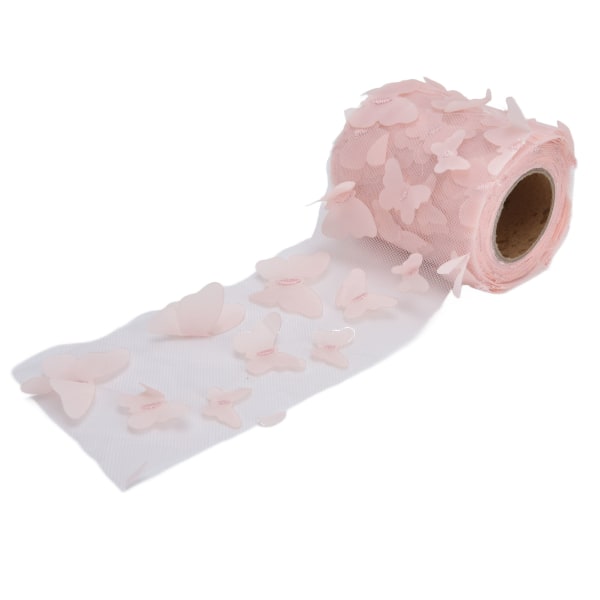 Tyllruller Elegant stil tredimensionelt mønster lyse farver Bånd til dekoration af bryllupperAprikos Pink