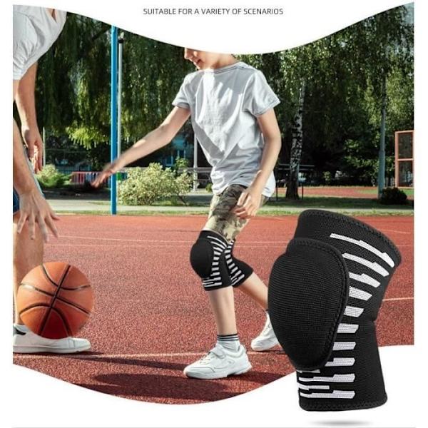 Kompressionsknäskydd, elastiska sportknäskydd, antikollisionsskydd, för menisk, artrit, dans (L)