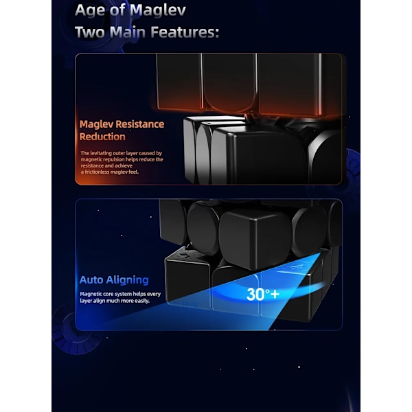 13 Maglev Fx Magnetisk Magisk Speed Cube Stickerless Professionell 13 Maglev Fidget Leksaker Cubo Magico Pussel 13 maglev fx