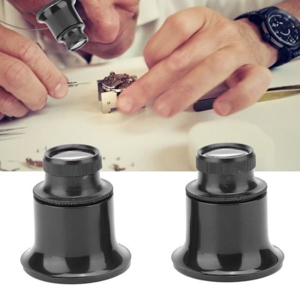 2 st 20X Förstoringsglas Klockreparation Urmakare Luppverktyg