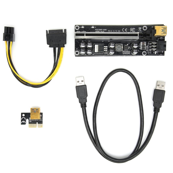 PCIE Riser Card Stabil 6PIN-gränssnitt PCIE-kontakt 1x till 16x grafikförlängningskabel