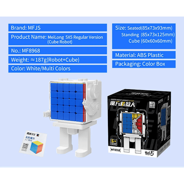 Magisk Kub Robot 2X2 3X3 4X4 5X5 Magnetisk Och Icke-Magnetisk Version Professionella Pusselleksaker För Barn Cubo Magico 5x5 NO MAGNTEIC