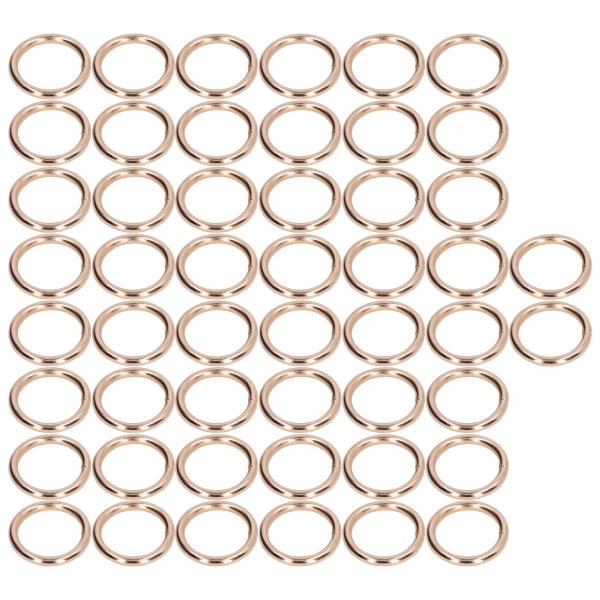 50st metallringar 15x3mm järnmaterial Robust hållbar multifunktionell utsökt o-ringar metallguld