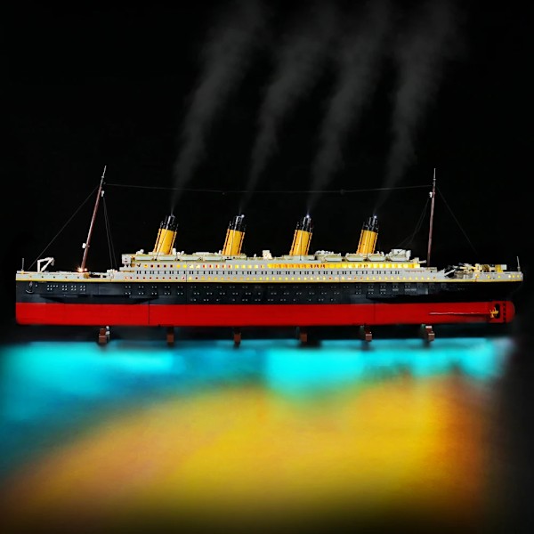 Vonado LED-belysningssats för 10294 Titanic samlarmodell skeppsleksak ljuskit, Inkluderar inte byggstenmodellen Upgrade Version
