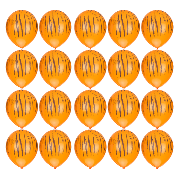 20 stk dyremønster balloner runde latex balloner dekoration til fødselsdag/festOrange til zebra mønster