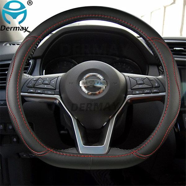 D-format rattöverdrag i PU-läder för Nissan Rogue/Rogue Sport 2016 2017 2018 2019 2020 X-Trail 2017-2020 bilstyling Beige