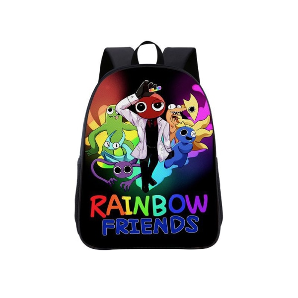 Nye Rainbow Friends skolesekker, barne- og ungdomsskolesekker, ryggsekker, Rainbow Friends ryggsekker med trykk 40/30/15-K