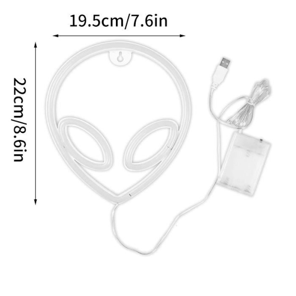 Neon Nattlampa Alien Et Led Lampa Lysande I Mörker Usb För Sovrum Väggdekor Konst Hot Pink
