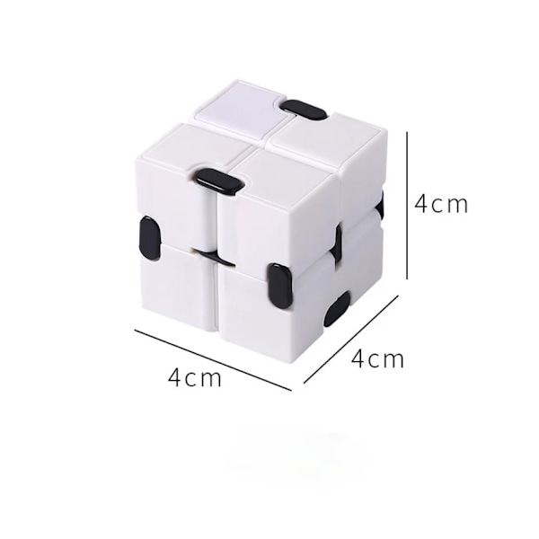 Pusselkub Hållbar Utsökt Dekompressionsleksak Infinity Magic Cube För Vuxna Barn Fidget Leksaker Antistress Ångest Skrivbordsleksak White