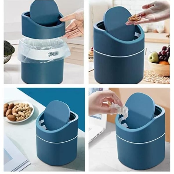 Mini Bordskorg, Mini Plastkorg Med Lock, För Sovrum, Matsalar, Badrum, Kontor, 1 st
