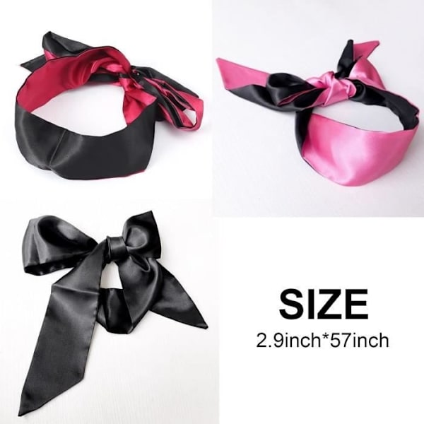 Sovmasker, Satin Ögonbindel, Nattbindel, Sexig Ögonbindel, För Vuxna Par Älskare (150Cm) 3st