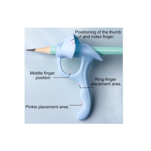 Pieces Skrivhjälp för barn, Silikon Finger Guide, Ergonomiskt Skrivhjälpmedel för barn för Höger- och Vänsterhänta Pennspetsar