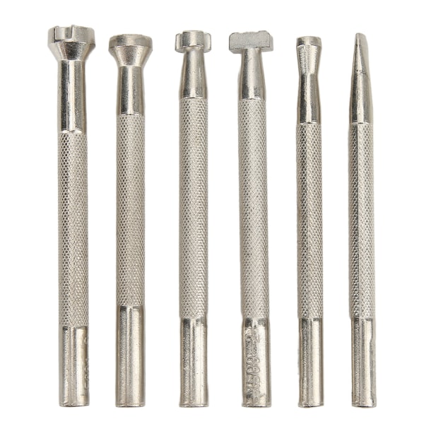 6 stk lærstemplingsverktøy Rustfritt stål Rustbestandig lærstempelstempel Punch Lær håndverksverktøysett