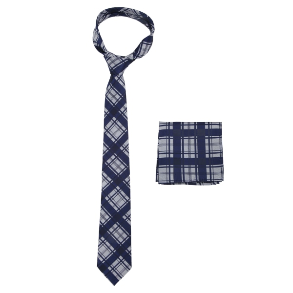 Miesten ruudullinen solmiosarja set Erinomaista materiaalia helposti puettavaksi klassiseen muotoiluun taskuliivalla Miesten solmiot isälle