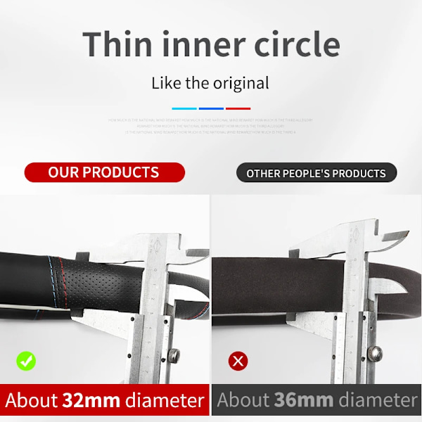 38cm rattkåpa för Nissan Qashqai J10 Qashqai J11 J12 biltillbehör Round red line