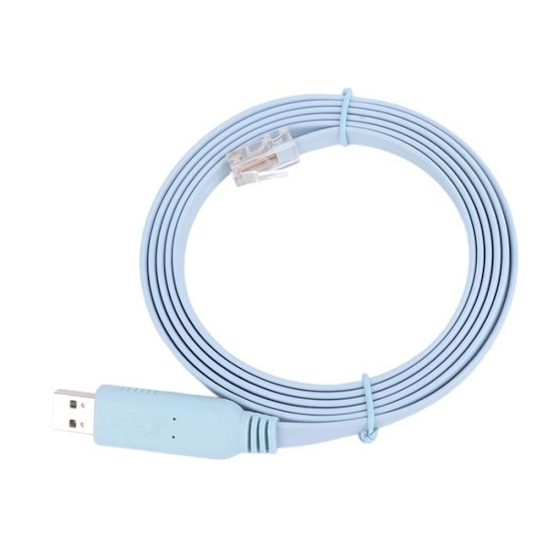 Hurrise USB till RJ45-kabel - USB till RJ45 Konsolkabel - Vit - 1,8 Meter - Plug and Play