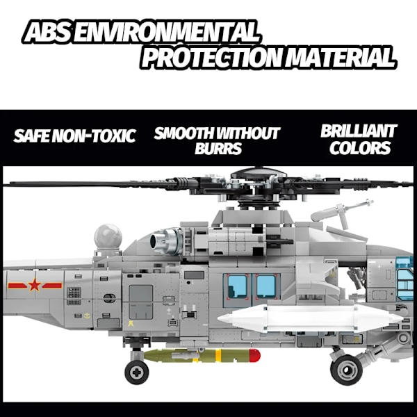 Sembo SWAT-polisens tekniska beväpnade helikopterbyggstenar modell militär STEM-kit flygplan tegelstenar DIY-leksaker för pojkar vuxna No box