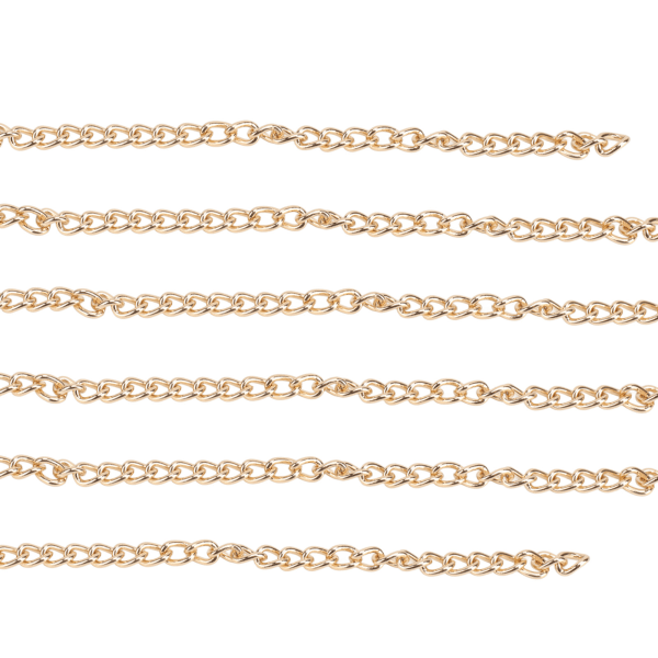 Smykkefremstillingskæde Ca. 32,8 fod lang Enkel elegant stil Nem at bruge metalhåndværkskæde til smykkehåndværk DIY Guld