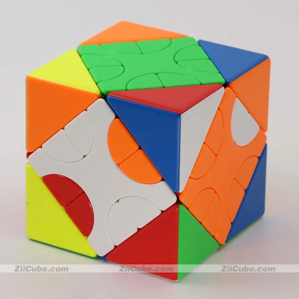 Skew Cube 3X3 Mixup Magiskt Pussel Stickerless 6 Sidor Hunyuan Vridande Cubo 1 2 3 Professionellt Pedagogiskt Leksaksspel Mxup Skew 1and2and3