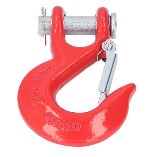3/8in Clevis Safety Hook Steel 18000lbs Rajakapasiteetin ruosteenesto Port Off Road Rescue Lifting Red