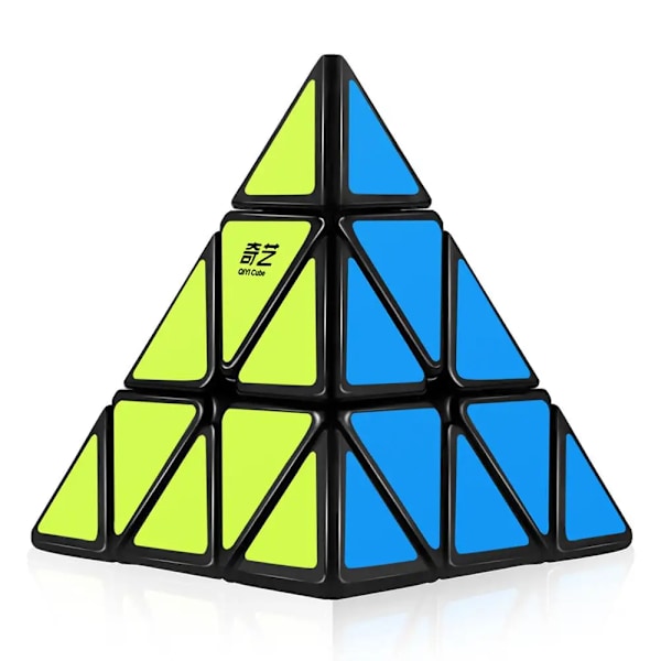 Qiming S2 Pyraminx 3X3X3 Magnetisk Magisk Kub Speed Cube Pyramid Professionellt Pussel Fidget Leksaker Barnpresenter A-Black