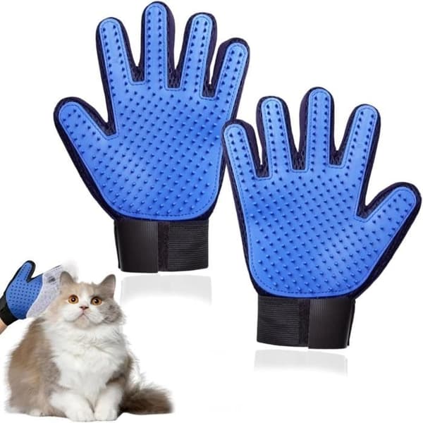Par Kattvantar, Kattvättvantar, Silikonvårdvantar, Kattborste, Hundborste