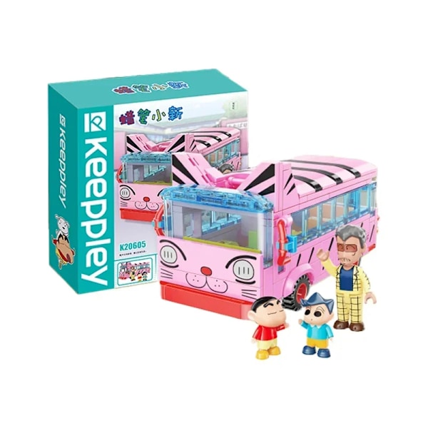 Keeppley Crayon Shin-chan Byggklossar Action Kamen Bil Dekoration Pussel Montering Modell Leksak Födelsedagspresent för Pojke och Flicka K20605 with box