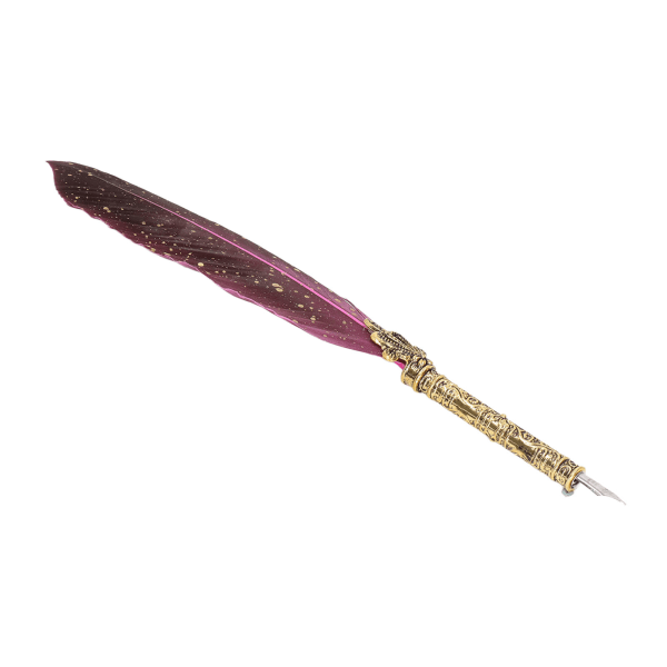 Feather Pen Set med 10 utbytbara spetsar Fire Lacquer Wax Brevöppnare Pennhållare Bläck tom flaska Retro Quill Pen Set Rose Red