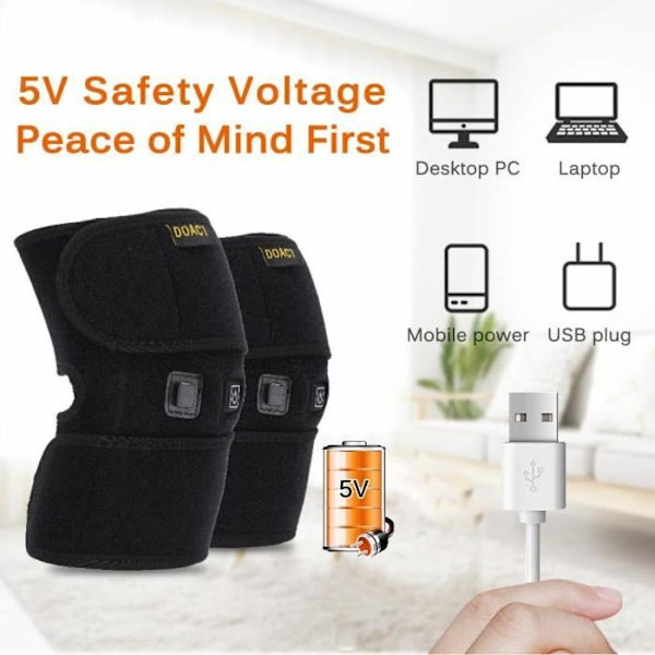 Knäskydd med artrit Knäskydd Usb-kabel Uppvärmda knäskydd