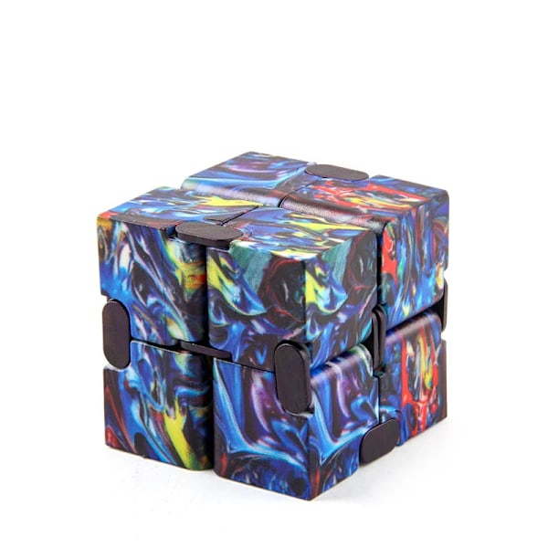 Infinity Magic Cube Fyrkantiga Pussel Leksaker Lindra Stress Handspel Fyrhörns Labyrint Leksaker Barn Vuxen Dekompression Blue