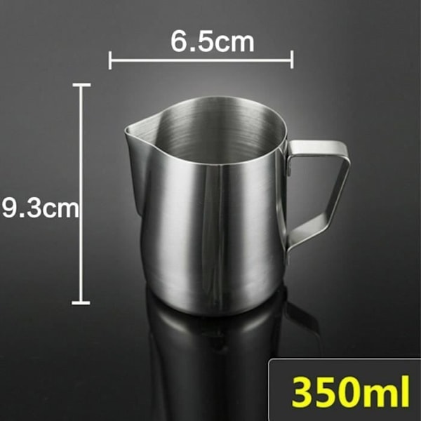 Kaffeskumning 350 ml – Mjölkkanna i rostfritt stål, Latte Art-skumningskopp för kaffe, 150 350 600 ml
