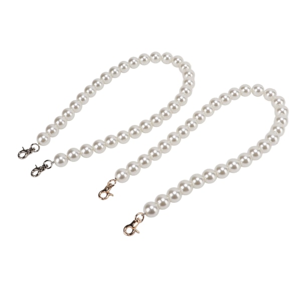 2 stk Pearl Bead Bag Chain 60cm Udførelse Nem installation af aftagelig taske Kædetilbehør til tegnebøger Håndtasker18mm
