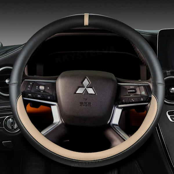 Rattstyrningsöverdrag för Mitsubishi Outlander 2022 L200 2022 Mirage ASX 2012-2019 Eclipse Cross 2017-2019 Biltillbehör BEIGE