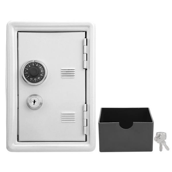 Duo Mini Spargris Simuleringsförvaringslåda Säker För Barn (Vit)
