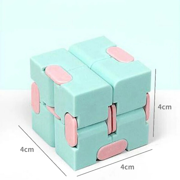 Pusselkub Hållbar Utsökt Dekompressionsleksak Infinity Magic Cube För Vuxna Barn Fidget Leksaker Antistress Ångest Skrivbordsleksak blue