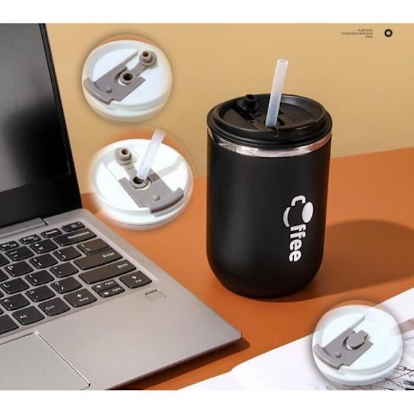 Isolerade matbehållare, portabel kaffemugg, termisk behållare, läckagesäker rostfri ståltermos, för