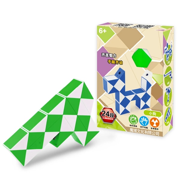 Cubing Classroom 24 Snake Speed Cubes Twist Magic Puzzle för barn, festgåvor, färgglada pedagogiska leksaker Macaroon