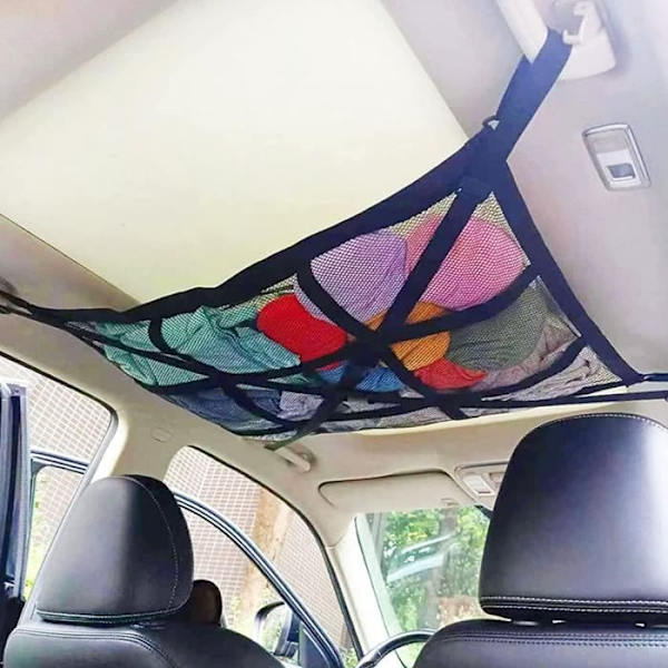 Förvaringsnät för biltak 90Cmx65Cm Universal Bagageväska för bil för resor