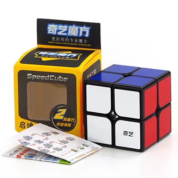 [Picube] 2X2 Qidi Stickerless Magic Cube Speed Pocket Cube Qidi S2 2X2X2 Svart Puzzle Cube Pedagogiska Leksaker För Barn QiDi 2x2 Black