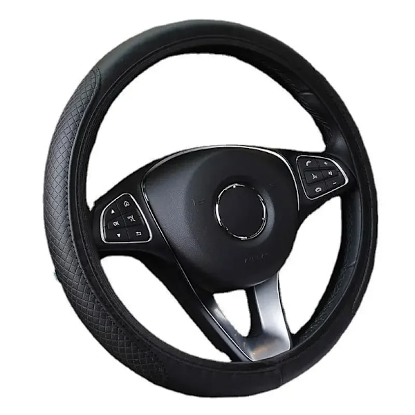 Rattstyrningsöverdrag flätad på rattöverdraget cubre auto bilrattöverdrag biltillbehör rattöverdrag beige