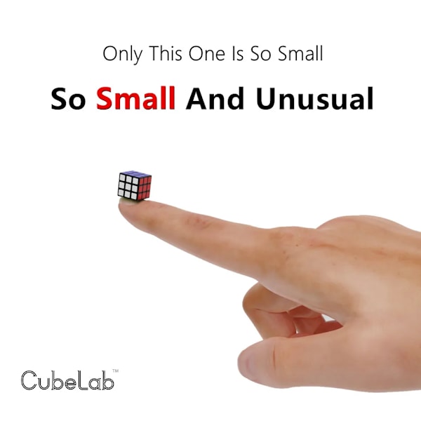 Cubelab 1 cm Mini Magic Cube Liten 3x3 Professionell 1 cm Speed Cube Magic Cube Pussel Blå Rosa Svart Leksaker För Barn Present 1 pc Blue