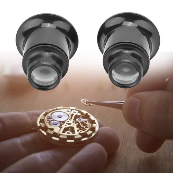 2 st 20X Förstoringsglas Klockreparation Urmakare Luppverktyg