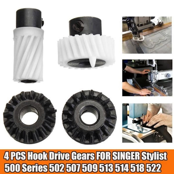 4 st Symaskin Krok Drivväxel För Singer Stylist 500 Serien 502 507 509 513 514 518 522