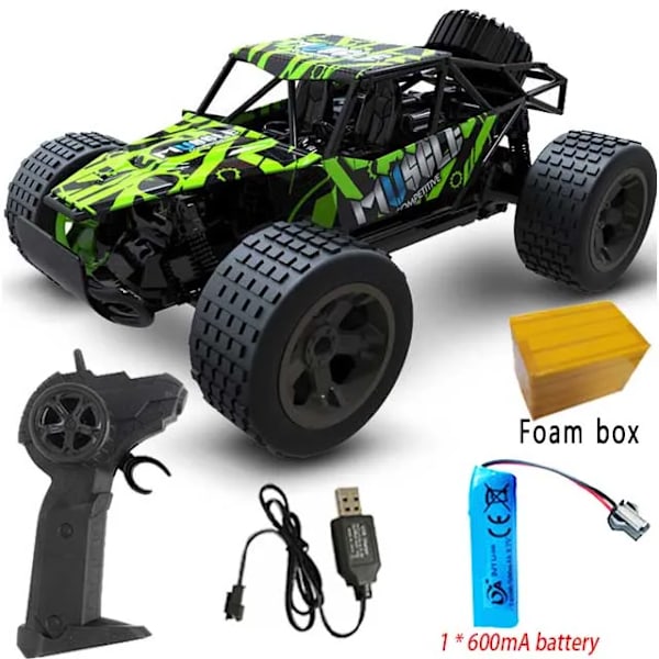 1/20 RC Crawlerbil Hög Hastighet Klippklättring Drift Offroad Radiostyrd Buggy Elektrisk Fjärrstyrd Bil Barnleksaker för Pojkar Green 1 Battery