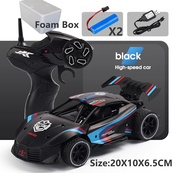 Snabb RC-bil 1/20 simulering racingbil 2.4g 360° körning RC-bil lång batteritid 3-14 år pojkens leksaker gåvor till pojke flicka Foam Box-BK-2B