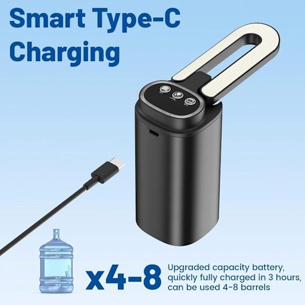 Dryckesautomat Elektrisk Vattendispenser USB-laddning Automatisk Dricksvattenpump Vikbar Dricksvattenpump