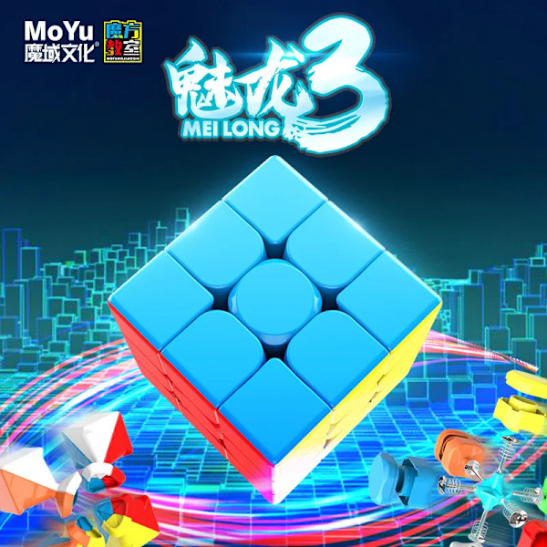 Mfjs 3 3X3 Magisk Speed Cube Stickerless 3C Professionell Fidget Leksak Cubo Magico Pussel 2x2 Macaron