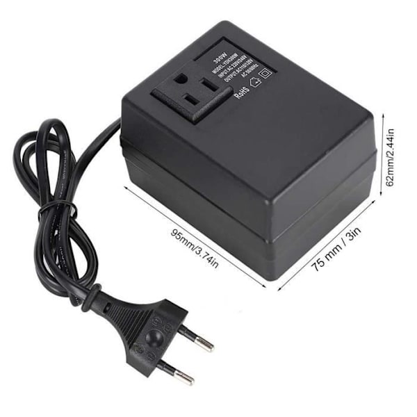 300W Spänningsomvandlare Transformator AC 220V Till 110V EU-kontaktadapter