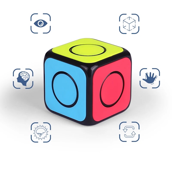O2 Cube Spinner Magisk Hastighetskub Klisterfri Professionell Fidget Leksak Mofangge O2 Cubo Magico Pussel Standard Version